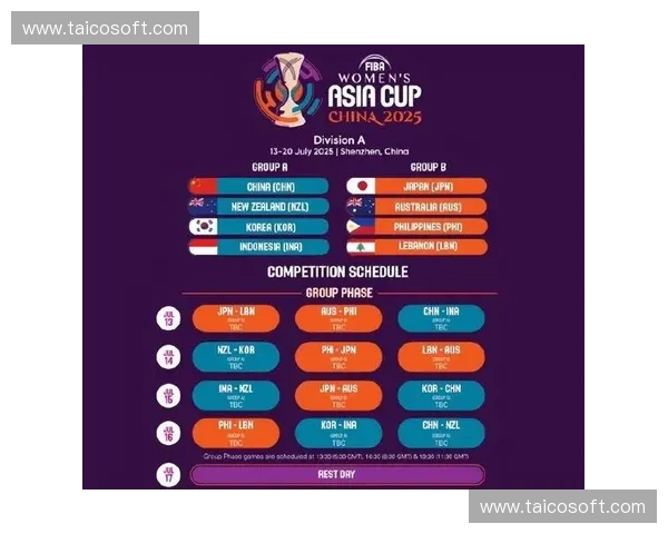 2025年女篮亚洲杯完整赛程表及重点赛事时间一览